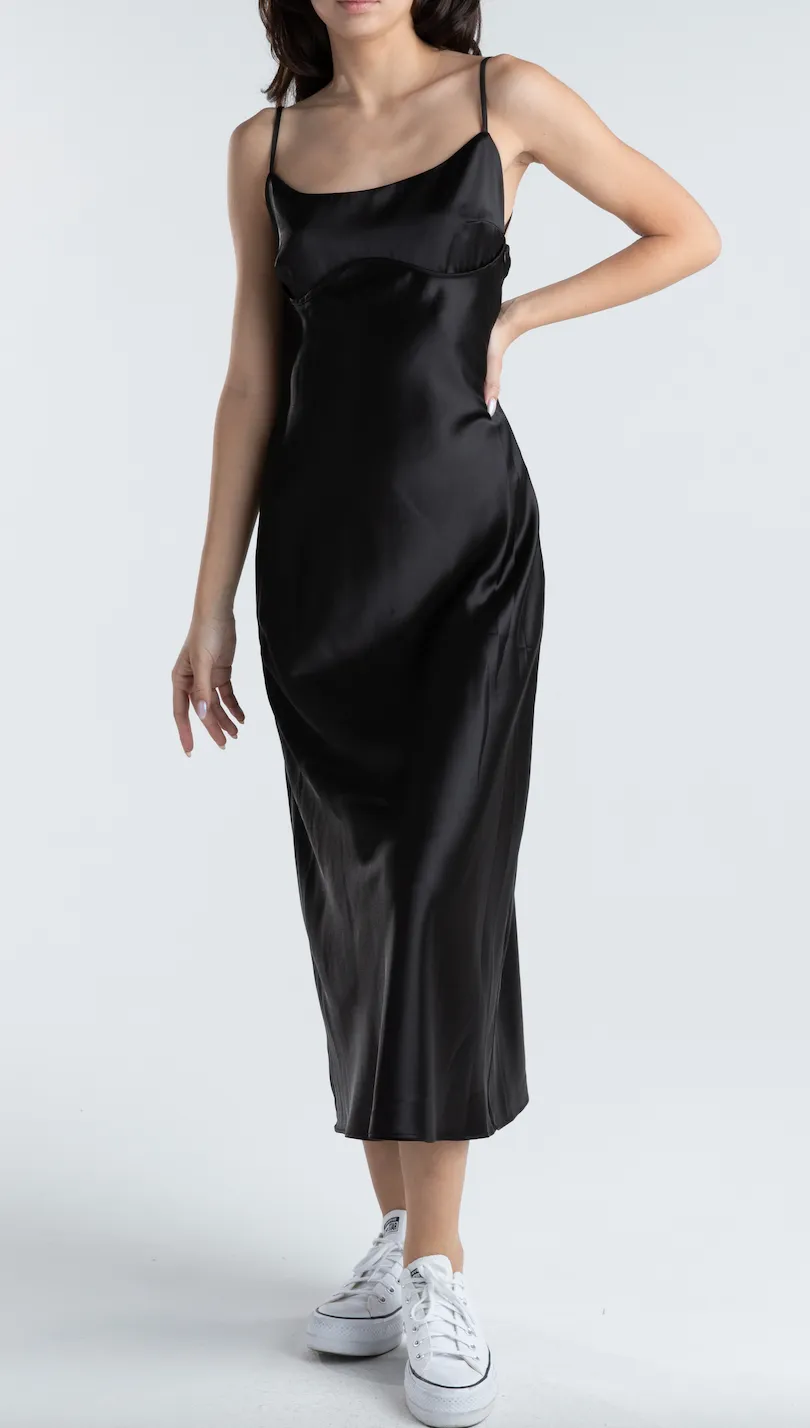 Sleeveless Slip Midi Dress