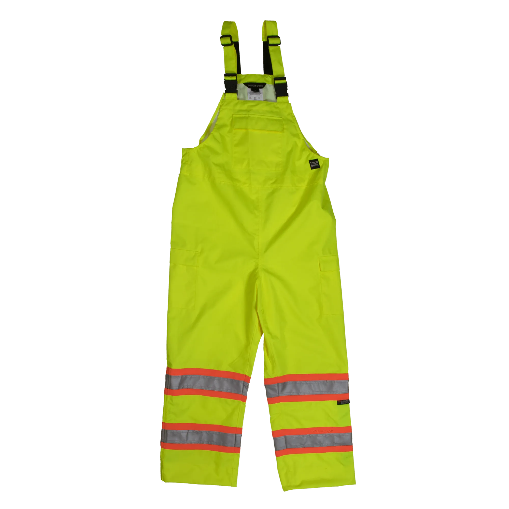 Tough Duck Class E Hi-Vis Waterproof Safety Rain Bib Overall