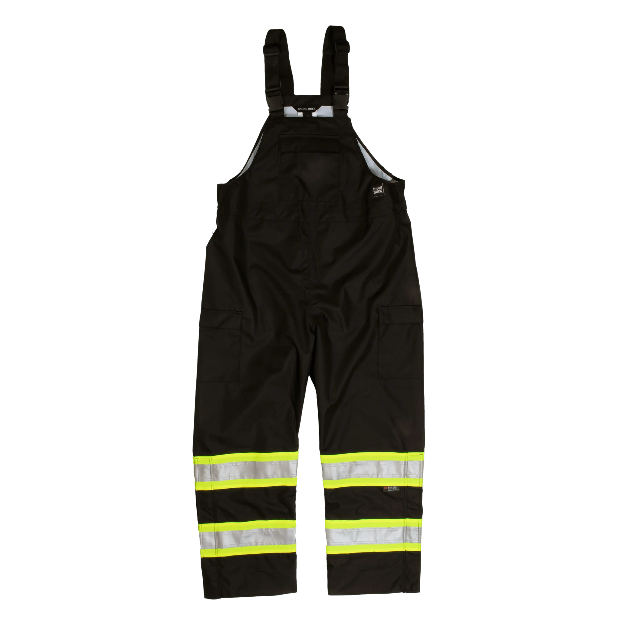 Tough Duck Class E Hi-Vis Waterproof Safety Rain Bib Overall