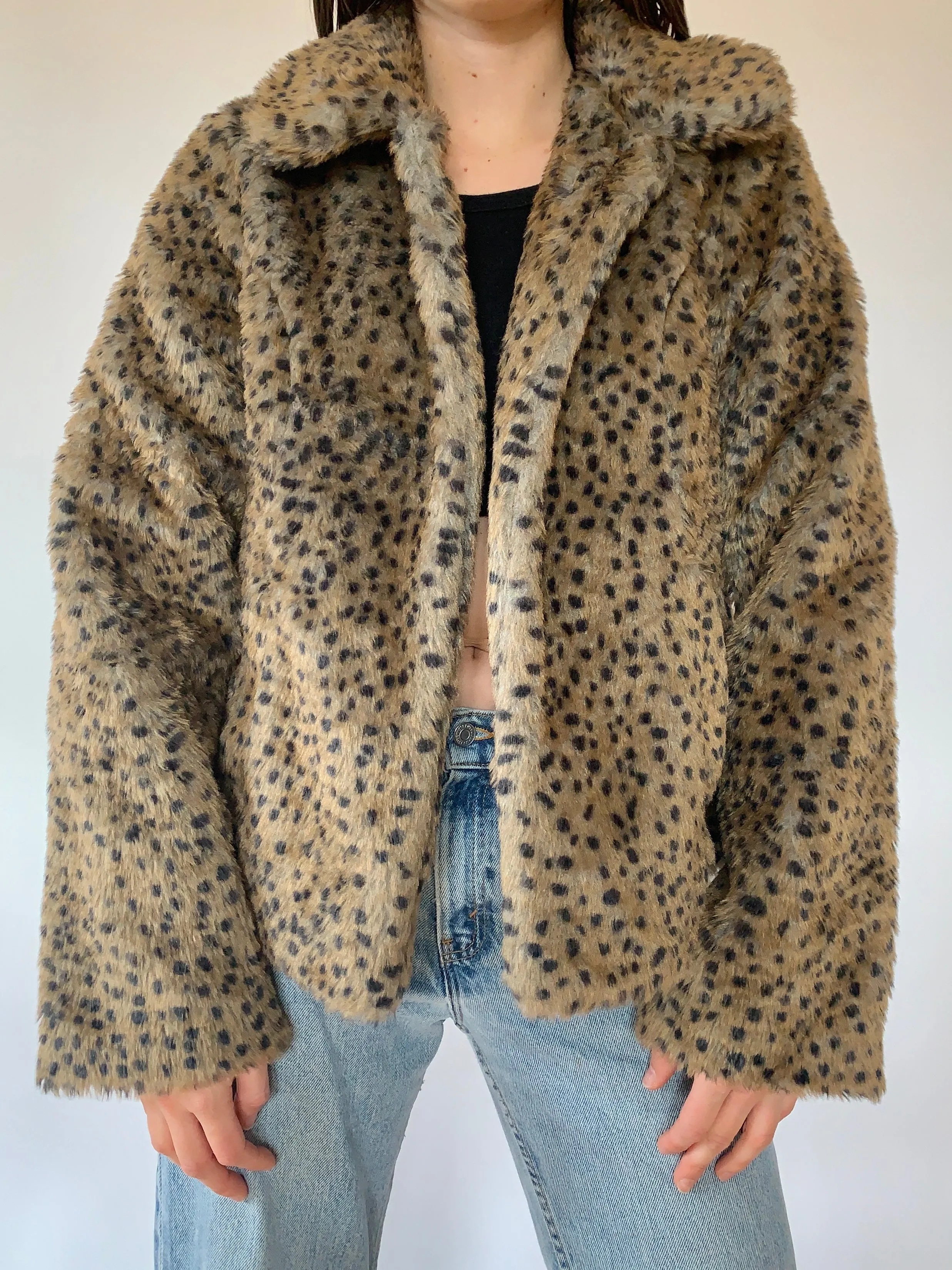 Vintage 1990s Leopard Print Coat