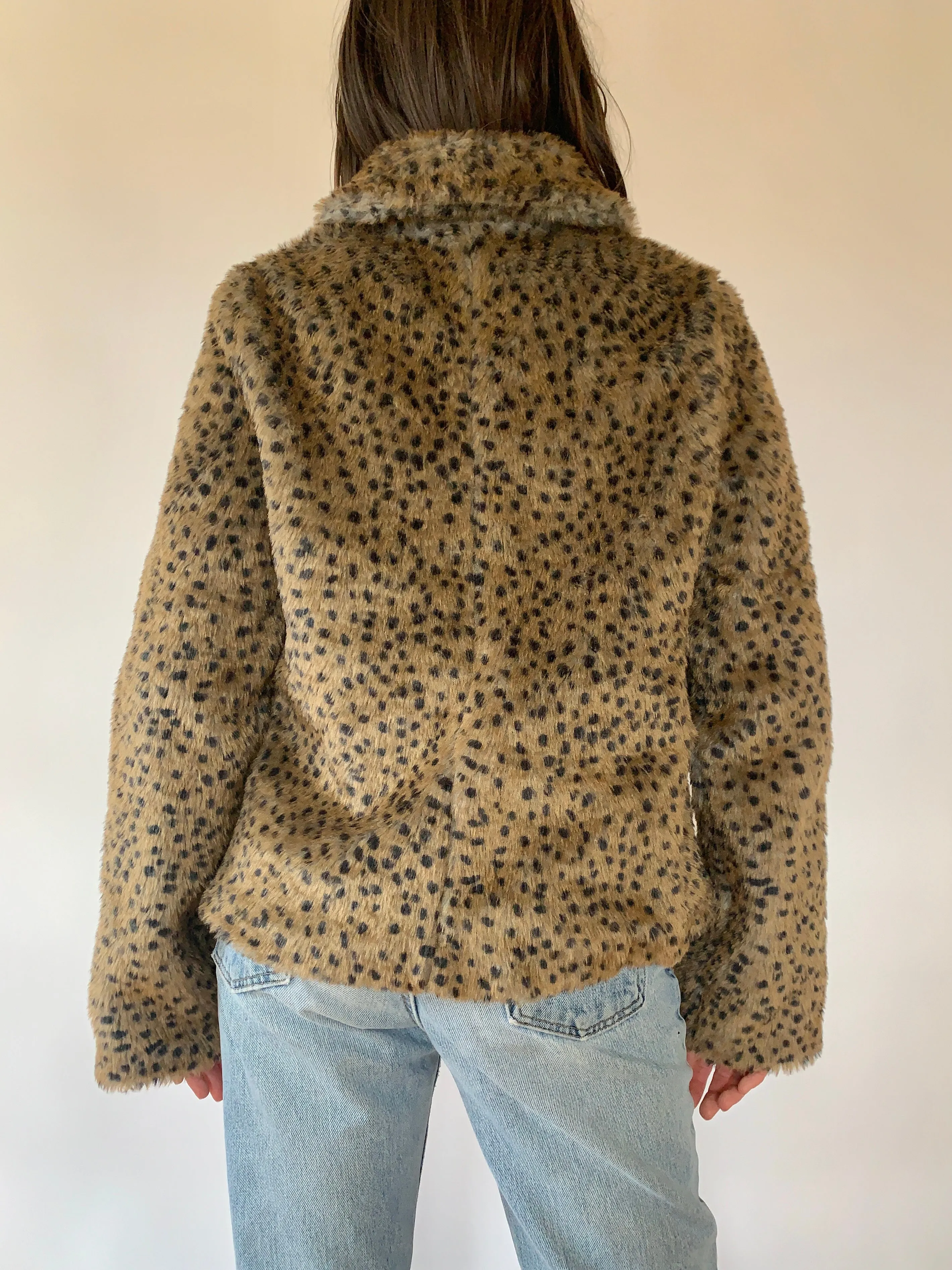 Vintage 1990s Leopard Print Coat