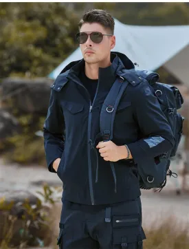 WESMART Winter Outdoor Heated Jacket with Detachable Hood