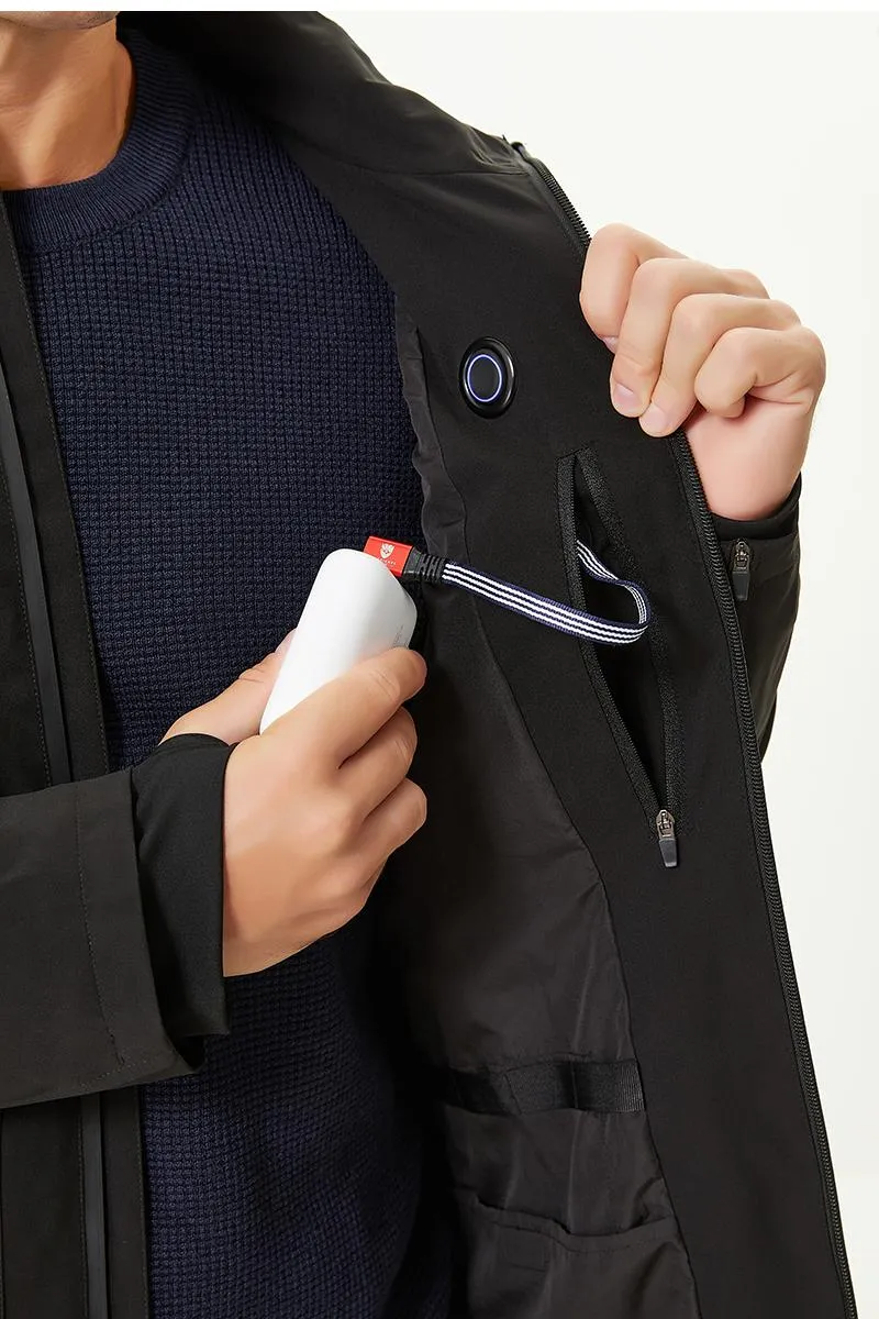 WESMART Winter Outdoor Heated Jacket with Detachable Hood