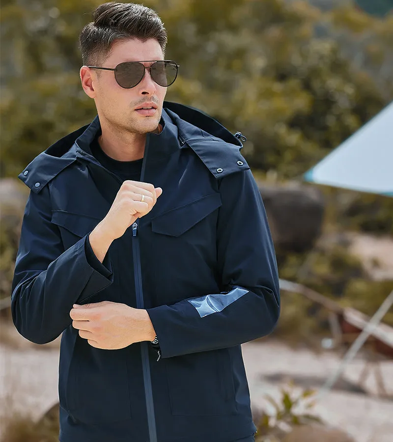 WESMART Winter Outdoor Heated Jacket with Detachable Hood