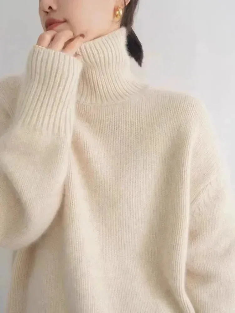 Women's Oversized Breathable Turtleneck Jumper | Ideal for Autumn/Winter