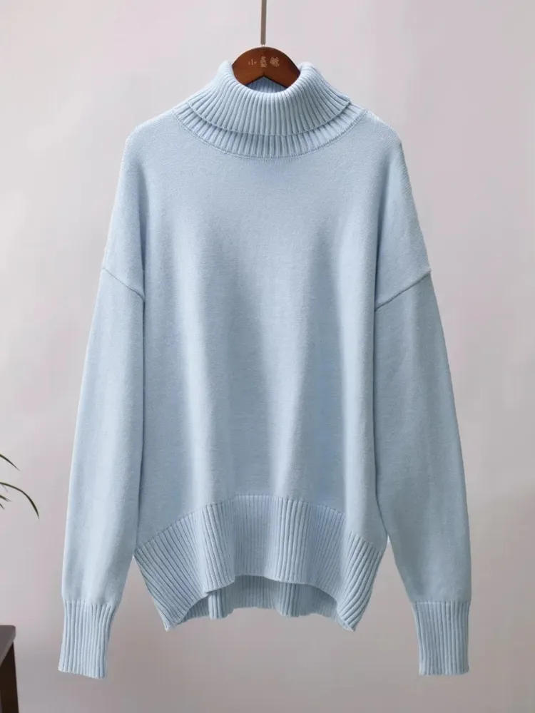 Women's Oversized Breathable Turtleneck Jumper | Ideal for Autumn/Winter