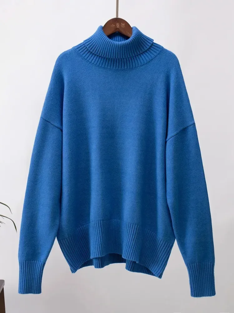 Women's Oversized Breathable Turtleneck Jumper | Ideal for Autumn/Winter