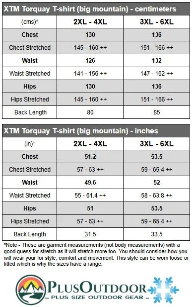 XTM Torquay Merino Wool Unisex T-Shirt Grey Size 2XL-4XL & 3-6XL